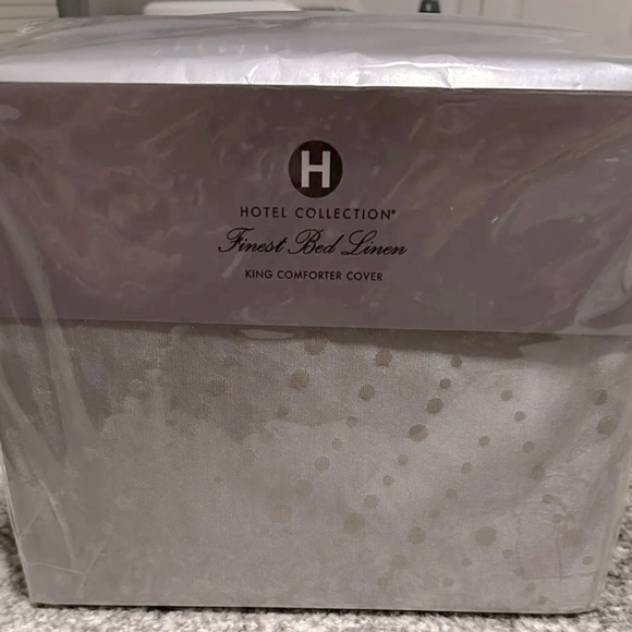 Hotel Collection Finest Bed Linen King Comforter Cover Silverleaf NEW - Picture 2 of 3